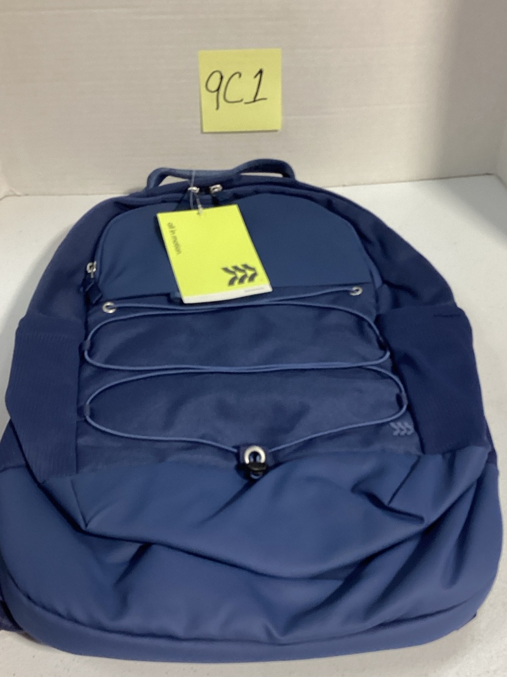 all in motion Navy Blue Men's Backpack with Front Bungee
